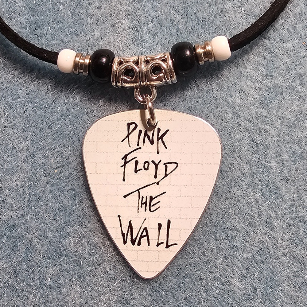 Pink Floyd The Wall guitar pick necklace